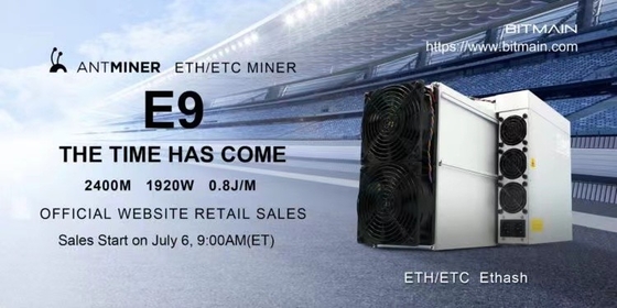 0.8J/M Asic Whatsminer E9Asic Bilgi İşlem Gücü 2400M 1920W