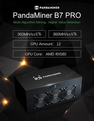 Panda Marka Mdel Eth B7 PRO 360m Madenci Makinesi, 8PCS Grafik Kartlı
